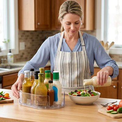 Plateau tournant vinaigrette salade​ 