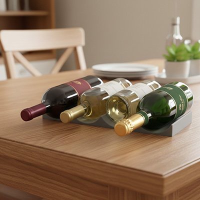 Porte bouteille grise vin champagne 