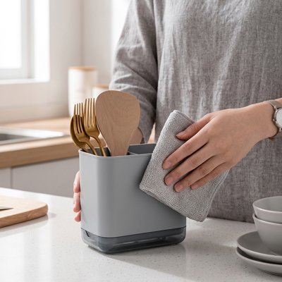 Porte couvert​ gris antimoisissure
