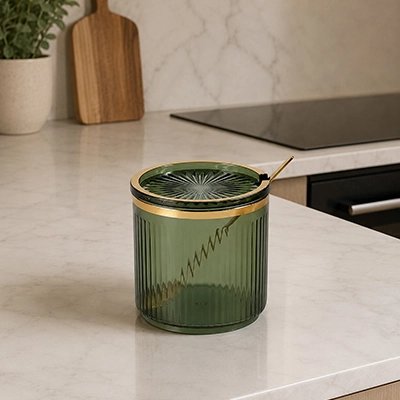 Pot a epice acrylic vert et or