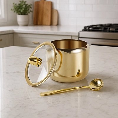 Pot a epice couvert en verre