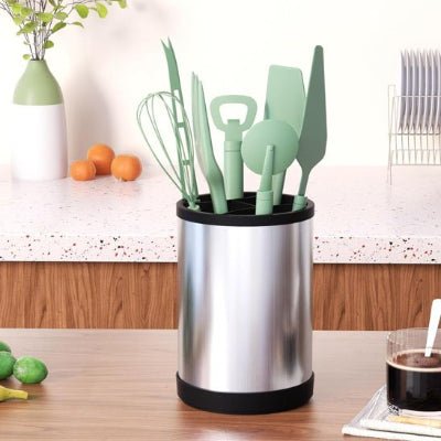 pots epices cuisine argent et noir