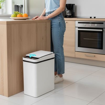 poubelle de cuisine technologique