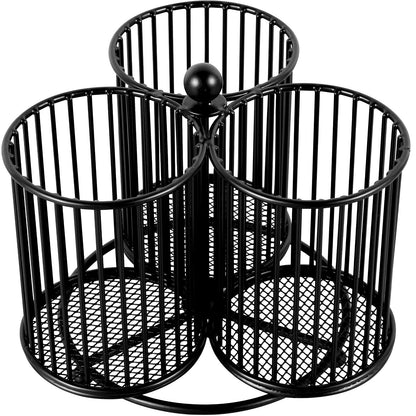 rangement a couverts 4 compartiments noir