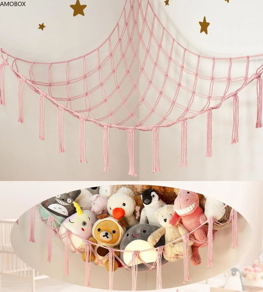 Rangement de peluche - StorageHammock™ - Rose - Essentiels de rangement