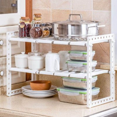 rangement sous evier pot bol tasse