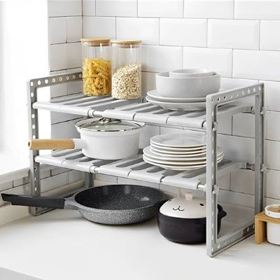 rangement sous evier gris cendre