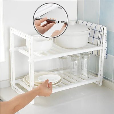 rangement sous evier assiette bol verre