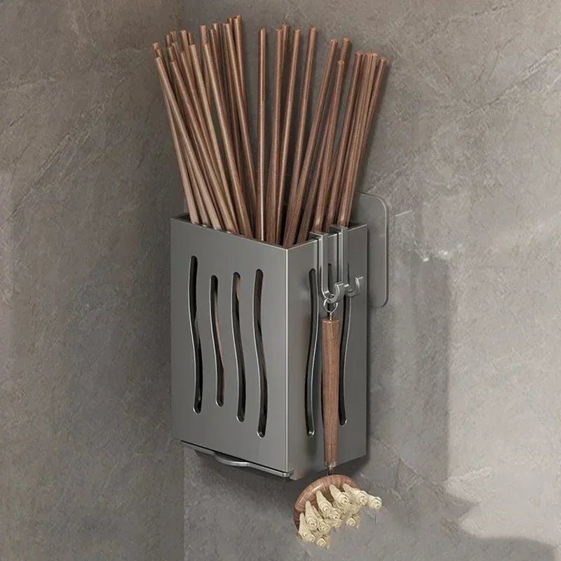 rangement pour couverts mural baguette