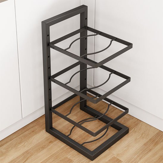 rangement sous evier metal noir