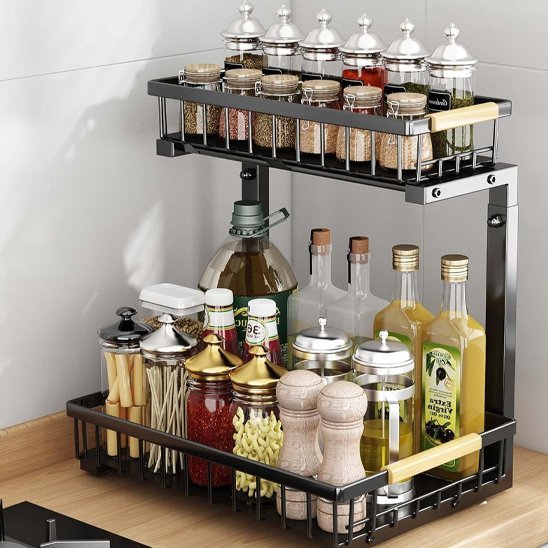 rangement sous evier bien organise