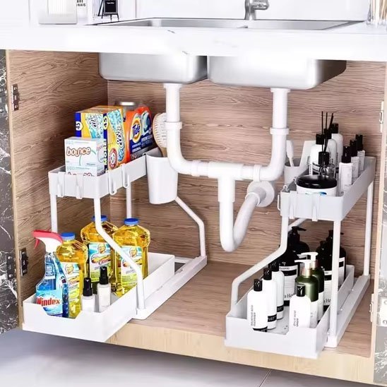 deux rangement sous evier banc