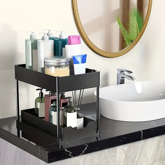 rangement sous evier proche lavabo